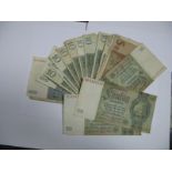 Approximately Twenty-Three Pre-WWII European Banknotes, regularly German. Conditions various.