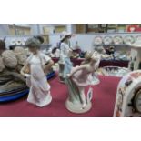 Four Nao Porcelain Female Figurines.