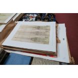 A Quantity of Unframed Prints, the Design for the Central Tower, Dome Spire of Westminster Abbey,