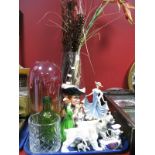 Toby Jug, Lead Crystal Bottle Holder, Sheffield Queen glass beer bottle, model figures, animals,