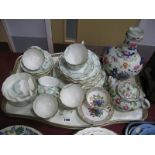 Aynsley Early XX Century Teaware of Thirty Nine Pieces, Copeland Bottle Vase, Japanese teapot, etc;-