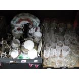 Colclough 'Dainty Lady' Teawares, lustre coffee service, Royal Albert teawares, Victorian oval
