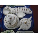 Regency Tea Ware, of thirty nine pieces including teapot:- One Tray