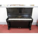 An Early XX Century Paul Winkler of Munich Overstrung Ebonised Upright Piano.