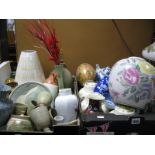 Reproduction Chinese globular Vase, ginger jars, satsuma style vases, vase and cover, stonewares,