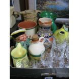 Hillstonia, German and Other Jugs, Toby jug, glassware etc:- One Box
