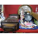 Costume jewelry, Necklace Stands, including figural example, artificial nails, thirty day holly wall