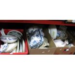 Quantity of Plates, tureens, Chinese jardiniere, etc:- Three Boxes