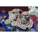 A Collection of Mason's Ironstone Commemorative Ware, including ginger jars, jug, beakers, plates