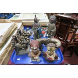 Shude Hill Etching Busts, Red Indians, cast, elephants:- One Tray