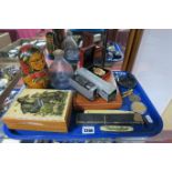 Russian Doll, flycatcher, 'OO' gauge locomotive and tender, cut throat razor, souvenir pocket knife,