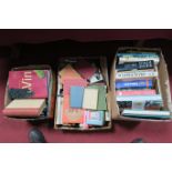 A Quantity of Books Relating to Wine, French stamp album:- Three Boxes