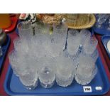 Whitefriars Style "Bark Effect" Glassware, tumblers, whisky glasses, etc:- One Tray