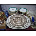 Ashworth and Mason's Meat Plates, 'Vista' circular plate and an Ashworth Ironstone dessert service