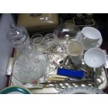 Doulton 1981 Royal Wedding Goblet, other glassware, teaware, cutlery, etc:- One Tray