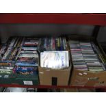 A Quantity of DVD's (Over 50), P.C Games and C.D's (Over 70) - modern titles noted:- Three Boxes.
