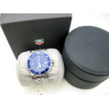 Tag Heuer; A Gent's Wristwatch, ref: WC1214-D01, the signed blue dial with date aperture, in