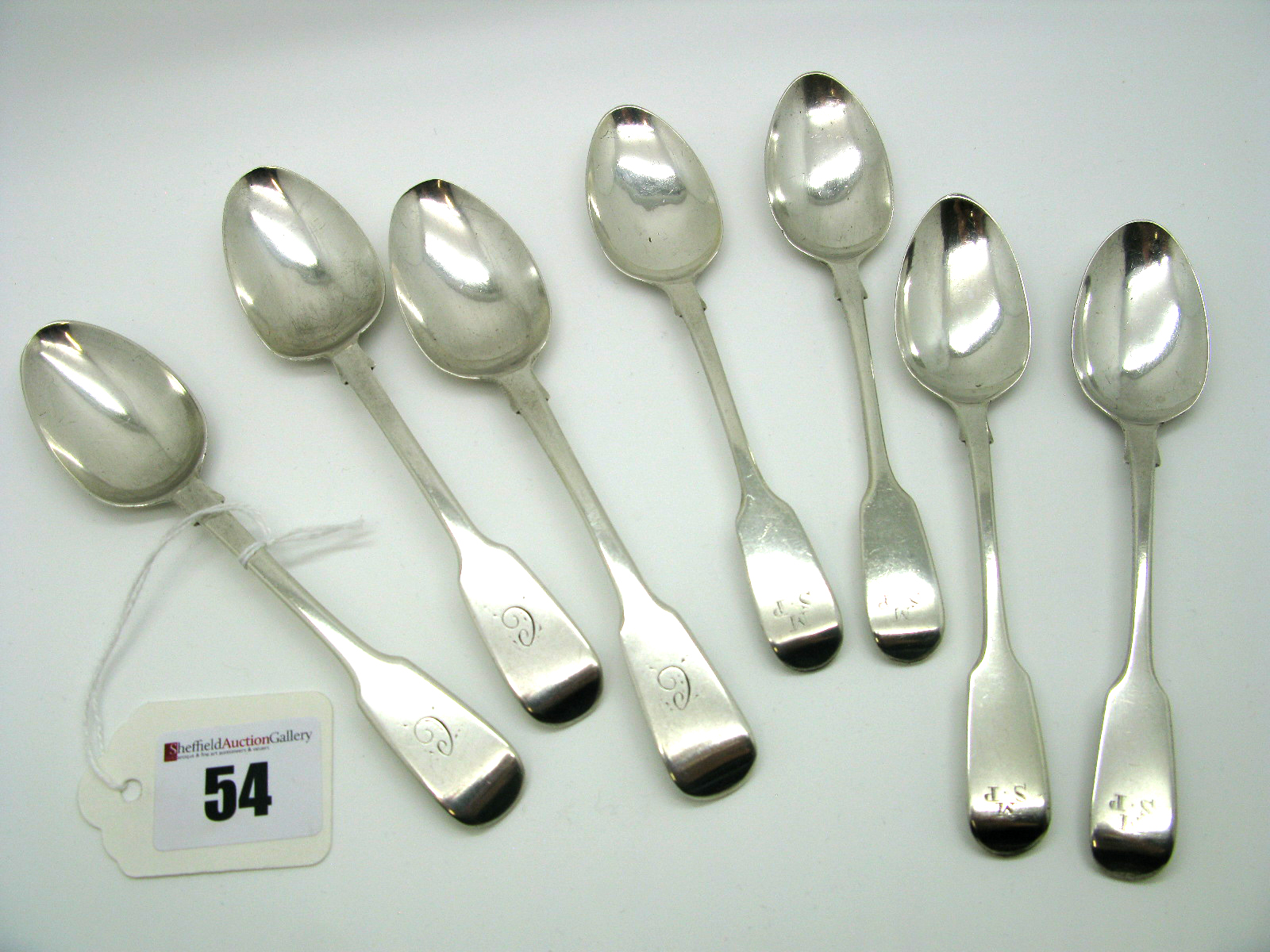 A Set of Four Hallmarked Silver Fiddle Pattern Teaspoons, Benjamin Stephens, London 1837,