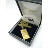 A Modern 9ct Gold Ingot Style Pendant, engraved to the reverse "Limited Edition 1516 1/2 Ounce