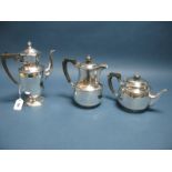 A Hallmarked Silver Coffee Pot, Goldsmiths & Silversmiths Co Ltd, London 1918, of plain tapering