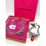 Butler & Wilson; A Statement Spider Necklace, in original box; together with another necklace, in