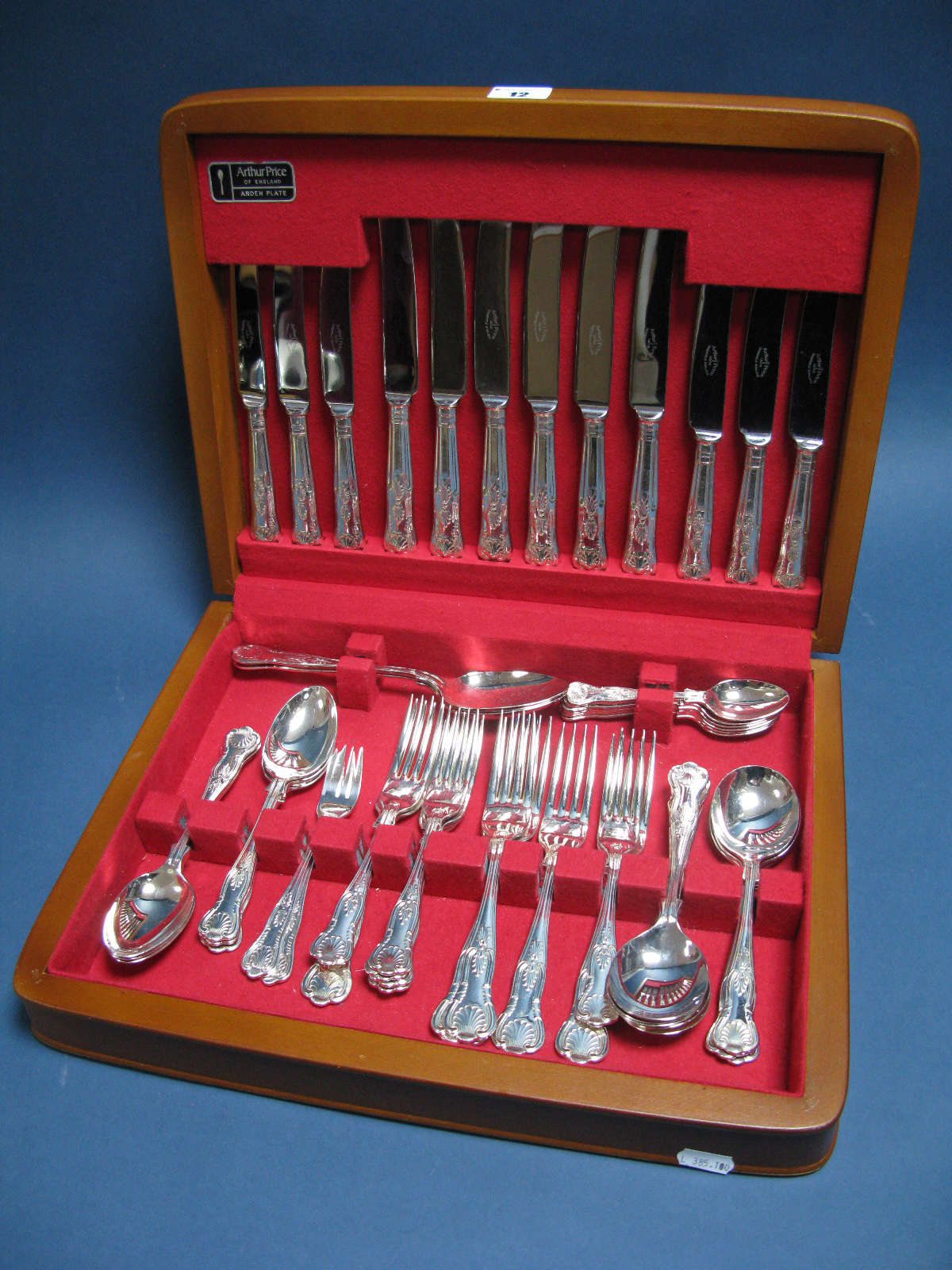 A Modern Arthur Price Plated Canteen of Kings Pattern Cutlery, in modern fitted case.