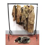 A Vintage Bon Marché of Liverpool Brown Fur Bolero-Cape, a grey fox for collar, other collars and