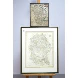 AFTER CARY (John) Wiltshire, a hand coloured engraved map, framed and glazed, 53 x 42cm Another,