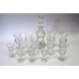 An Edinburgh Crystal Part Suite of 'Thistle' Pattern Glassware, each piece etched with thistles