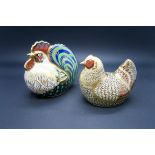 A Royal Crown Derby Porcelain Paperweight, Farmyard Hen, number 473 of a limited edition of 5000,