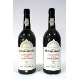 Port - W. & J. Graham's Malvedos 1984 Vintage Port, two bottles, 75cl, 20% Vol., bottle numbers