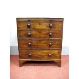 An Early XIX Century Mahogany Bachelor's Chest, with caddy top, brushing slide over four long