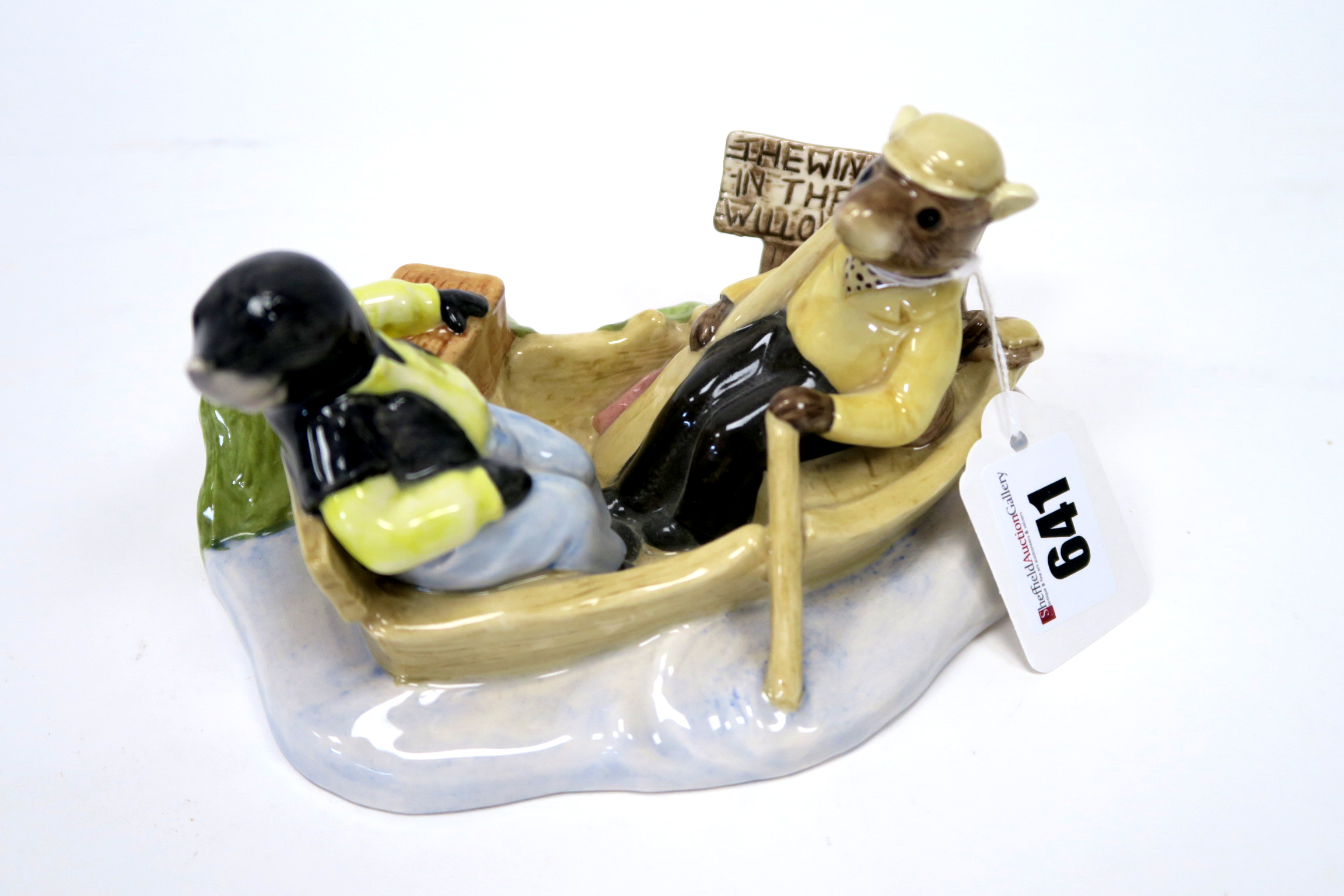 A Beswick Pottery "The Wind in the Willows on the River" Figure, number 596 of a limited edition