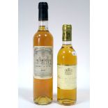 Wine - Chateau D'Aydie Pacherenc Du Vic Bilh 2001, 500ml, 13.5% Vol.; Chateau Suduiraut Sauternes