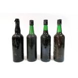 Unidentified - Four bottles, Unlabelled, possibly port. (4)