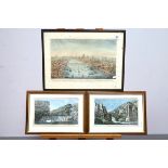 CARRINGTON BOWLES A View of the Straits in Dove Dale, coloured print, 17 x 27cm; Another, a pair,