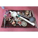 An Interesting Collection of Early to Mid XX Century Tibetan Items, to include a prayer wheel, a