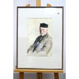 PHILIP NAVIASKY (1894-1982) Portrait of a Jewish Gentleman, pastel and charcoal, signed and dated