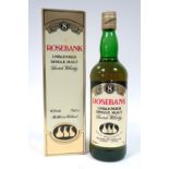Whisky - Rosebank Unblended Single Malt Scotch Whisky 8 Years Old, 75cl, 40% Vol., boxed.