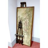 A XX Century Rectangular Belgium Style tapestry; together with easels (3).
