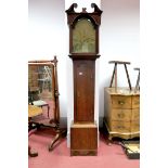 A Late XVIII Century Oak Eight-Day Longcase Clock, the brass dial signed "William Rutherford,