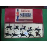 Britains Lead Figure Double Row Mounted Set The Life Guards and 4th Hussars, comprising of ten