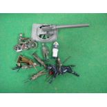 A Small Quantity of Mid XX Century Military Lead Items, including one piece military motorbike and a