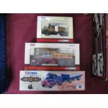 Three 1/50th Scale Diecast Model Trucks By Corgi, #CC12308 Scammell Contractor, Kayne Goodfellow, #