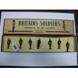 Britains Lead Figure Set No. 2071 'Royal Marines (Present Arms), comprising 6 marines and an