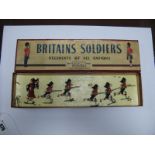 Britains Lead Figure Set No. 11 The Black Watch' - Royal Highlanders, comprising 1 piper and 5