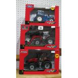 Three Boxed Britains 1/32nd Scale Diecast Model Tractors, # 43082AI Massey Ferguson 6616 Tractor