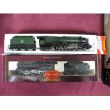 Hornby # R2055 "OO" Scale Model 2-8-0 Class 8F Locomotive Number 48705, in BR black livery, plus #