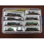 Thirty Nine Assorted Cast Resin Steam Locomotive Models, plinth mounted and boxed. Prototypes from