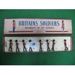 Britains Lead Figure Set No. 1515 Coldstream Guards, Review, Marching, Slope Arms, comprising